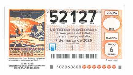 Décimo 52127 del sorteo 20-07/03/2026 Sábado