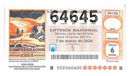 Décimo 64645 del sorteo 20-07/03/2026 Sábado