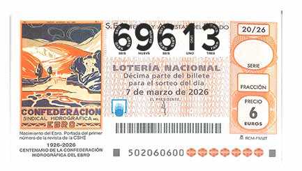 Décimo 69613 del sorteo 20-07/03/2026 Sábado