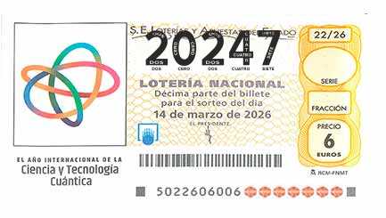 Décimo 20247 del sorteo 22-14/03/2026 Sábado