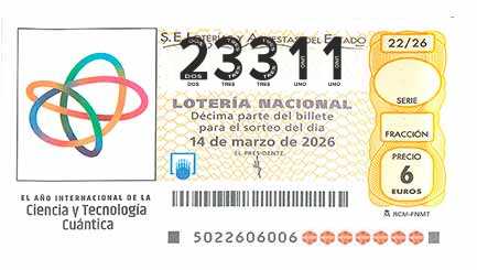 Décimo 23311 del sorteo 22-14/03/2026 Sábado