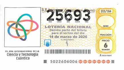 Décimo 25693 del sorteo 22-14/03/2026 Sábado