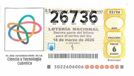 Décimo 26736 del sorteo 22-14/03/2026 Sábado
