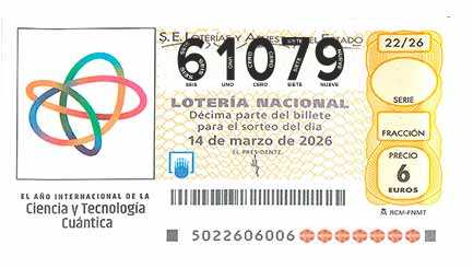 Décimo 61079 del sorteo 22-14/03/2026 Sábado