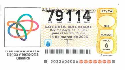 Décimo 79114 del sorteo 22-14/03/2026 Sábado