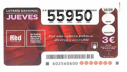 Décimo 55950 del sorteo 25-26/03/2026 Jueves