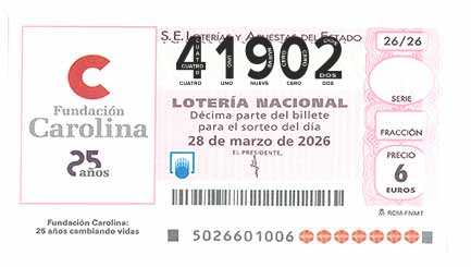 Décimo 41902 del sorteo 26-28/03/2026 Sábado