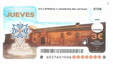 Décimo 33413 del sorteo 27-02/04/2026 Jueves