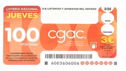 Décimo 22085 del sorteo 3-08/01/2026 Jueves