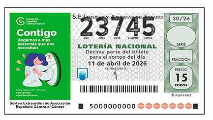 Décimo 23745 del sorteo 30-11/04/2026 Sábado