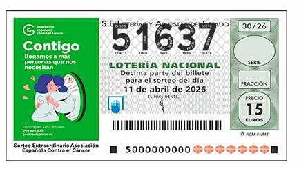 Décimo 51637 del sorteo 30-11/04/2026 Sábado