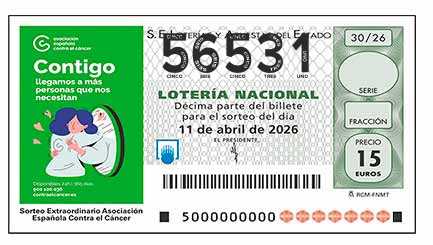 Décimo 56531 del sorteo 30-11/04/2026 Sábado