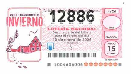 Décimo 12886 del sorteo 4-10/01/2026 Sábado