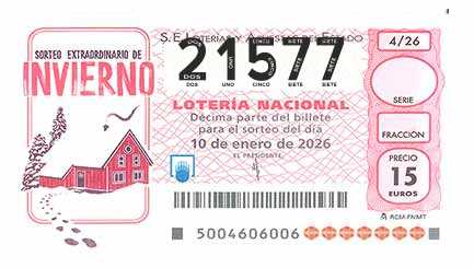 Décimo 21577 del sorteo 4-10/01/2026 Sábado