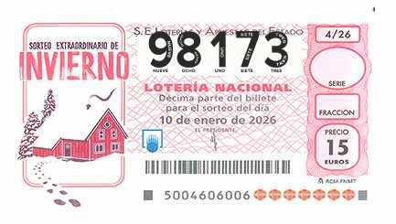 Décimo 98173 del sorteo 4-10/01/2026 Sábado