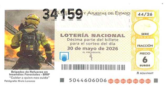Décimo 34159 del sorteo 44-30/05/2026 Sábado