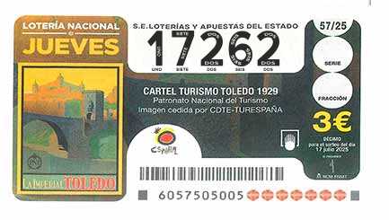 Décimo 17262 del sorteo 57-17/07/2025 Jueves