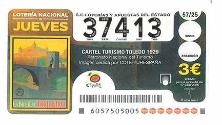 Décimo 37413 del sorteo 57-17/07/2025 Jueves
