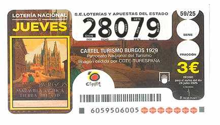 Décimo 28079 del sorteo 59-24/07/2025 Jueves