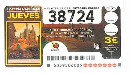 Décimo 38724 del sorteo 59-24/07/2025 Jueves