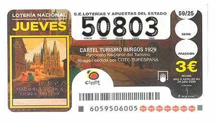 Décimo 50803 del sorteo 59-24/07/2025 Jueves