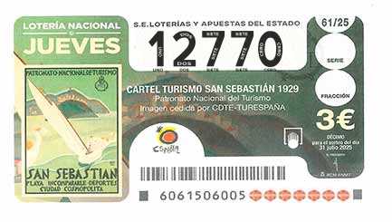 Décimo 12770 del sorteo 61-31/07/2025 Jueves