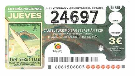 Décimo 24697 del sorteo 61-31/07/2025 Jueves