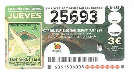 Décimo 25693 del sorteo 61-31/07/2025 Jueves