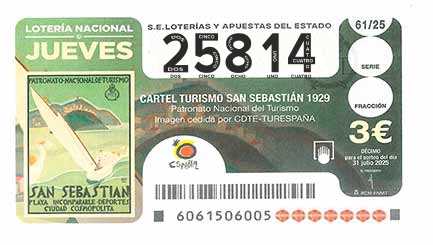 Décimo 25814 del sorteo 61-31/07/2025 Jueves