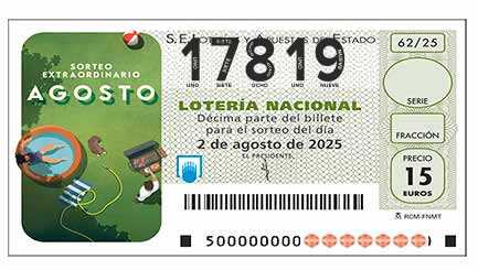 Décimo 17819 del sorteo 62-02/08/2025 Sábado