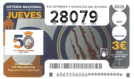 Décimo 28079 del sorteo 63-07/08/2025 Jueves