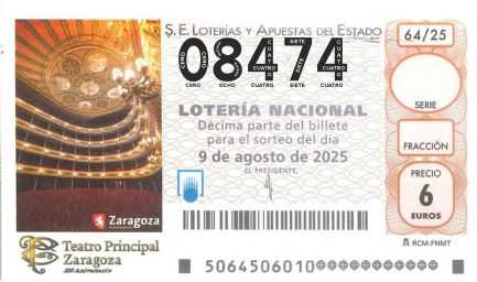 Décimo 08474 del sorteo 64-09/08/2025 Sábado