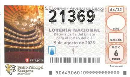 Décimo 21369 del sorteo 64-09/08/2025 Sábado