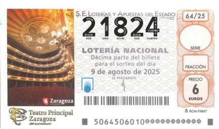 Décimo 21824 del sorteo 64-09/08/2025 Sábado