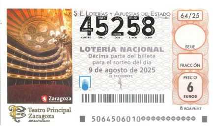 Décimo 45258 del sorteo 64-09/08/2025 Sábado
