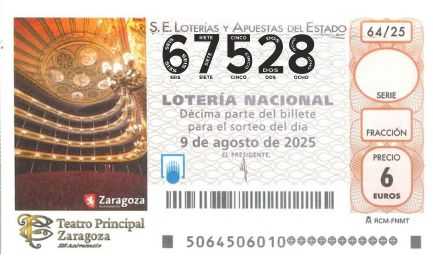Décimo 67528 del sorteo 64-09/08/2025 Sábado