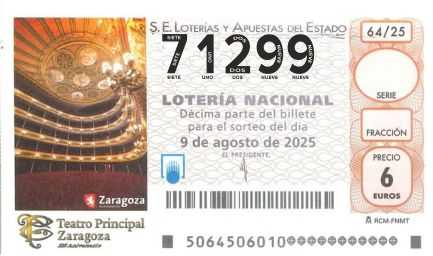 Décimo 71299 del sorteo 64-09/08/2025 Sábado