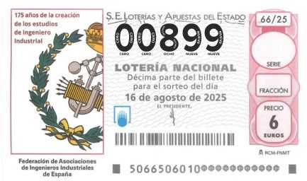Décimo 00899 del sorteo 66-16/08/2025 Sábado