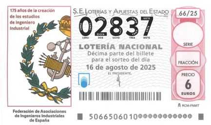 Décimo 02837 del sorteo 66-16/08/2025 Sábado