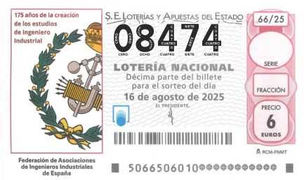 Décimo 08474 del sorteo 66-16/08/2025 Sábado