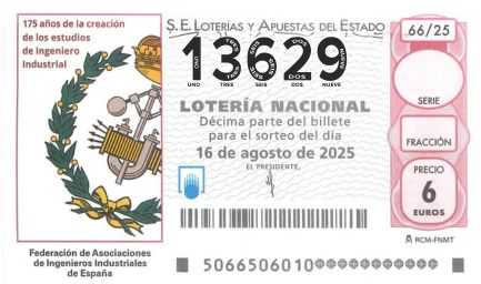 Décimo 13629 del sorteo 66-16/08/2025 Sábado
