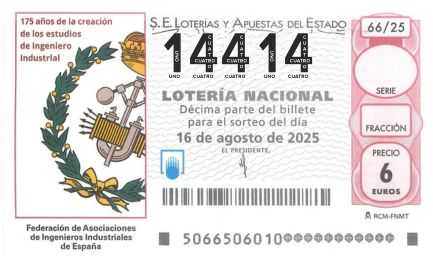 Décimo 14414 del sorteo 66-16/08/2025 Sábado