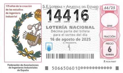 Décimo 14416 del sorteo 66-16/08/2025 Sábado