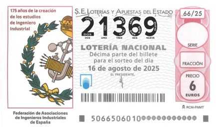 Décimo 21369 del sorteo 66-16/08/2025 Sábado