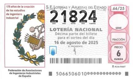 Décimo 21824 del sorteo 66-16/08/2025 Sábado