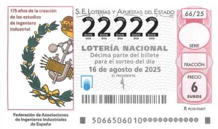 Décimo 22222 del sorteo 66-16/08/2025 Sábado