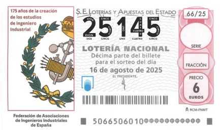 Décimo 25145 del sorteo 66-16/08/2025 Sábado