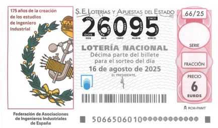 Décimo 26095 del sorteo 66-16/08/2025 Sábado