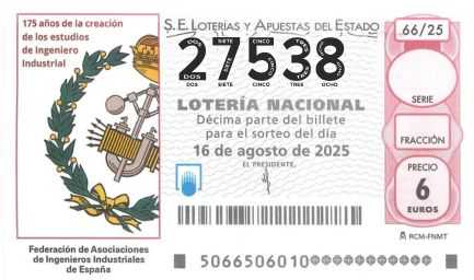 Décimo 27538 del sorteo 66-16/08/2025 Sábado