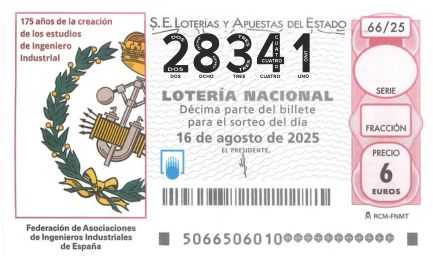 Décimo 28341 del sorteo 66-16/08/2025 Sábado